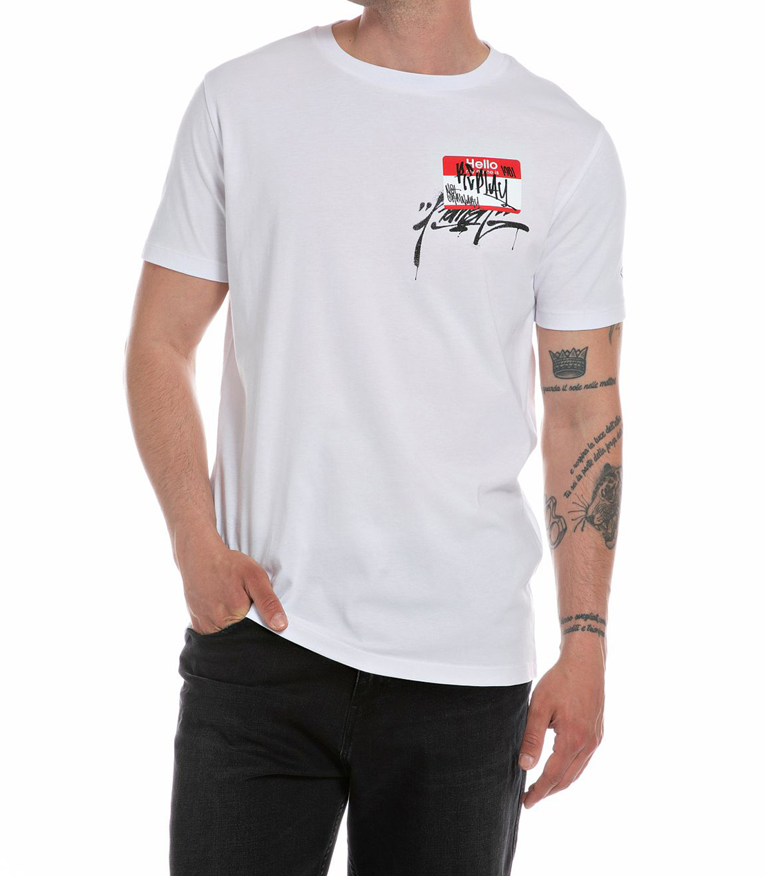 ベーシックジャージーバックプリントT 詳細画像 ホワイト 1